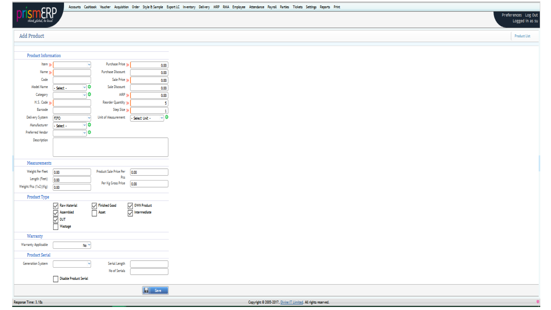 PrismPOS- Product add